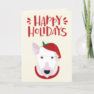 Glad helg - Cute Santa Bull Terrier