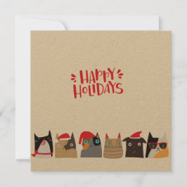 Glad helg! Cute Santa Cats - Kraft Julkort