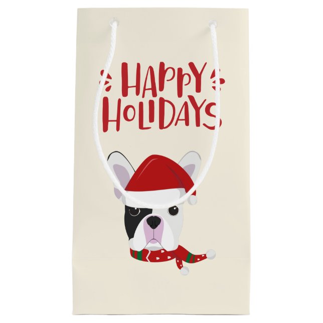 Glad helg - Cute Santa Frenchie - jul (Framsidan)