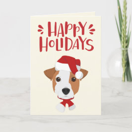 Glad helg - Cute Santa Jack Russell-jul