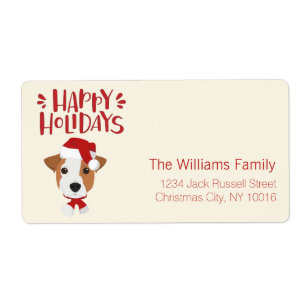 Glad helg - Cute Santa Jack Russell-jul Fraktsedel