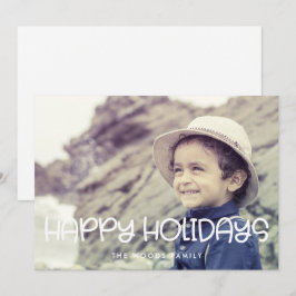 Glad helg Cute Script Photo Jul Julkort