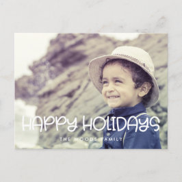 Glad helg Cute-skriptfoto Vykort