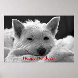 Glad helg - Cute Westie Hund Poster