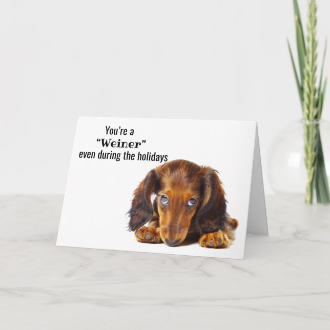 Glad helg Dachshund Hund Animal Helgdag Card (Framsida)
