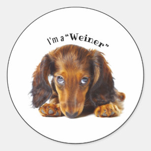 Glad helg Dachshund Hund Animal Pet Runt Klistermärke
