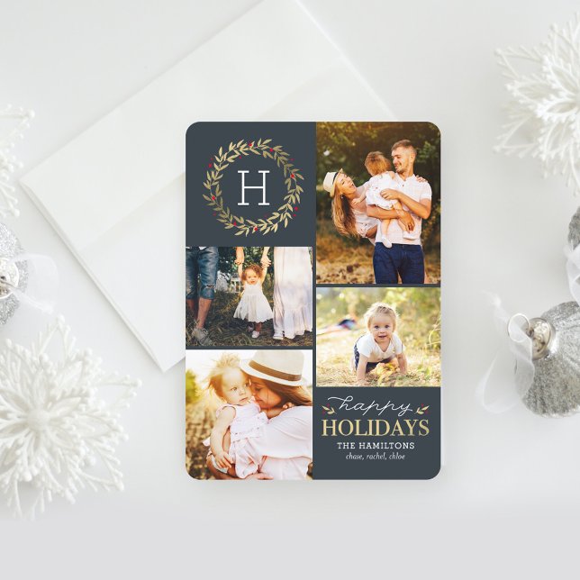 Glad helg EDITABEL Färg Festive WANAN WAN Julkort (Skapare uppladdad)