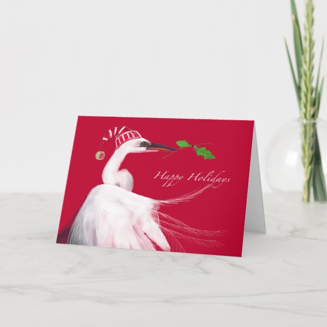 Glad helg Egret Kort (Framsida)