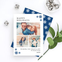 Glad helg Elegant Blue Photo Collage