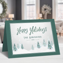 Glad helg Elegant Land Winter Spruce Träd
