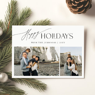 Glad helg Elegant Script 3 - fotojul Julkort