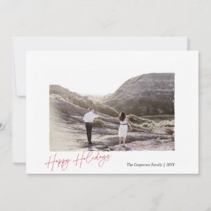 Glad helg Elegant Script med Torn Kant Ram Julkort