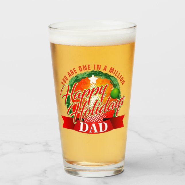 Glad helg/en på en miljon PAPPA (din text) Glaskopp (Framsida fylld)