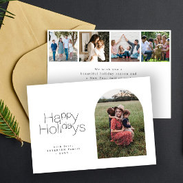 Glad helg enkla, minimalistisk multifoto julkort