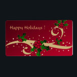 Glad helg! - Etikett Fraktsedel<br><div class="desc">God jul med anpassadet hälsning</div>