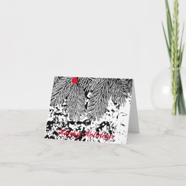 GLAD HELG EVERGREEN PHOTO NOTE CARD ANTECKNINGSKORT (Framsida)