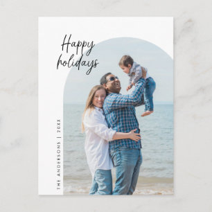 Glad helg, familjefoto, Arch Ram, Hälsning Vykort