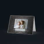 Glad helg Family Photo Chalkboard Stars Card Kort<br><div class="desc">Ditt favoritfoto och två linjer anpassade-text markerar detta "Glad helg" fotohälsningskort.</div>