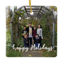 Glad helg Family Photo Lettering Modern Chic