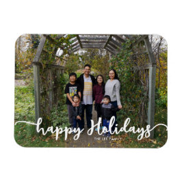 Glad helg Family Photo Lettering Modern Chic Magnet