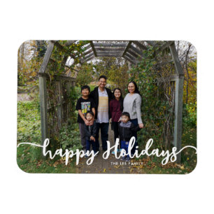 Glad helg Family Photo Lettering Modern Chic Magnet