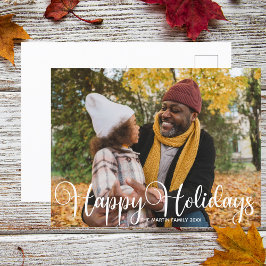 Glad helg Family Photo Modern Minimalist Chic Vykort