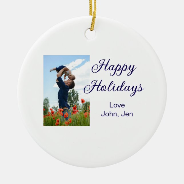 Glad helg far son julklappar m julgransprydnad keramik (Framsidan)