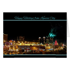 Glad helg Fireworks Kansas City Plaza Ljus Hälsningskort