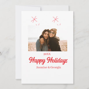 Glad helg flickors familjefotopresenter jul julkort