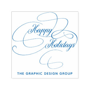 glad helg för elegant-skriptanrop självfärgande stämpel