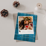 Glad helg för snabbfoto med blå penning<br><div class="desc">Skicka lite julklapp med ett favoritfoto och ditt blå Pput-snabbfotokort för Glad helg.</div>