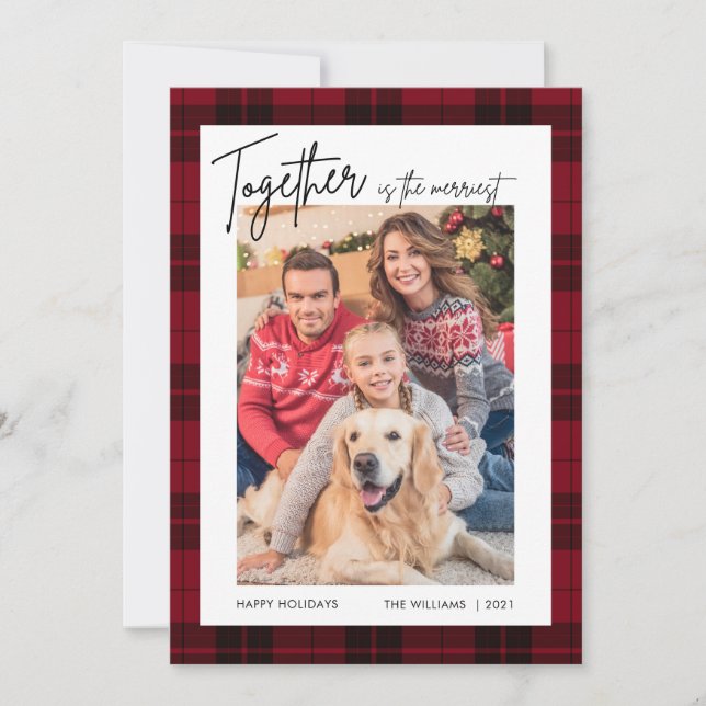 Glad helg fotojulkort julkort (Framsida)