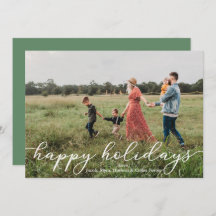 Glad helg-fotokort med skript