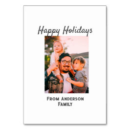 Glad helg fotomodern kärlek-familj bordsnummer