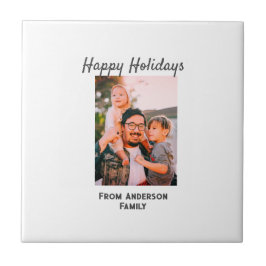 Glad helg fotomodern kärlek-familj kakelplatta