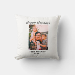 Glad helg fotomodern kärlek-familj kudde