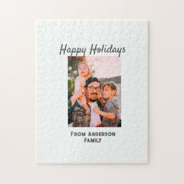 Glad helg fotomodern kärlek-familj pussel