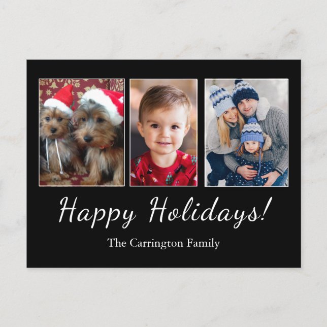 Glad helg fotoskript - enkel jul vykort (Framsida)