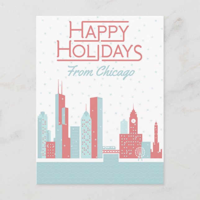 Glad helg från Chicago Vykort (Framsida)