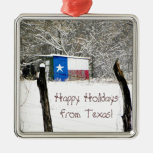 Glad helg från den Texas prydnaden Julgransprydnad Metall