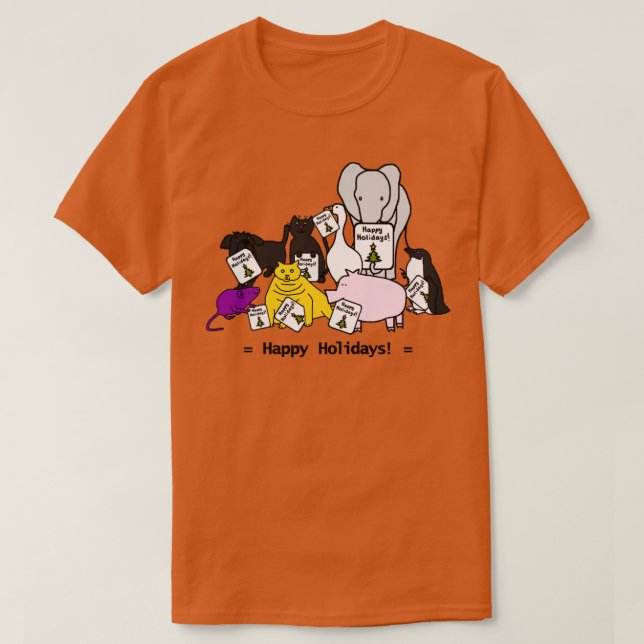 Glad helg från dessa friska juldjur t shirt (Design framsida)