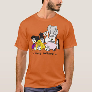 Glad helg från dessa friska juldjur t shirt