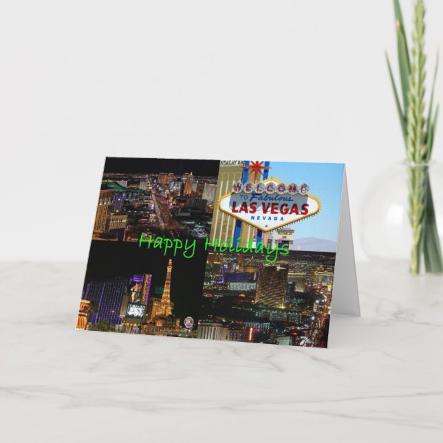 Glad helg från (det sceniska) Las Vegas kortet, (Framsida)