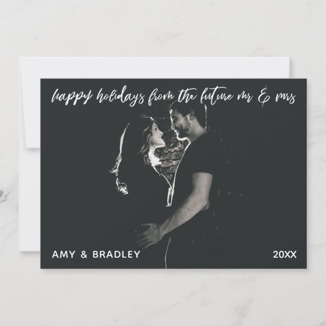 glad helg från Future Mr & Mrs Photo Julkort (Framsida)