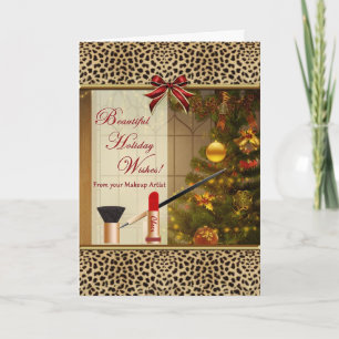 Glad helg från makeup Artist Leopard Card