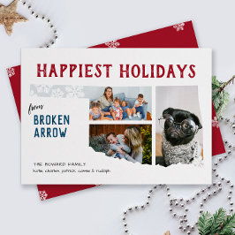 Glad helg från Oklahoma Three Photo Julkort