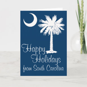 glad helg från SC Blue Palmetto Måne Card