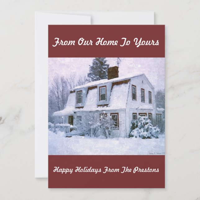 GLAD HELG FRÅN VÅR HEMMA TILL DIG JULKORT (Framsida)