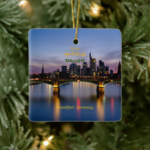 Glad helg, Frankfurt Bridge Julgransprydnad Keramik