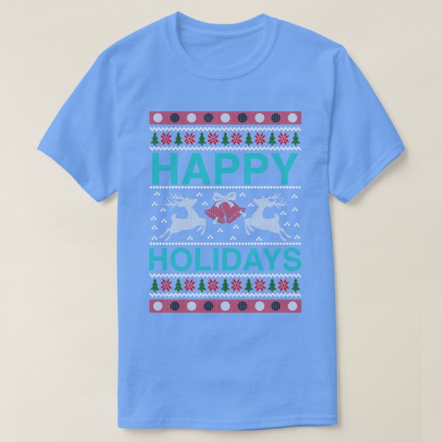 Glad helg ful christmas sweater t shirt (Design framsida)